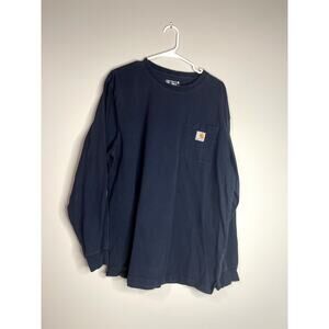 Carhartt Shirt Mens Large Loose Fit Long Sleeve Heavyweight Workwear K126